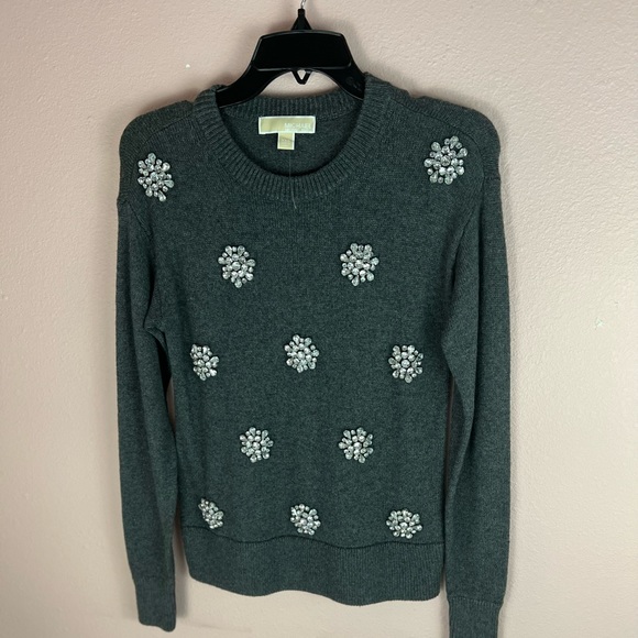 Michael Kors Sweaters Grey Cristal Embellished ✨brand new✨Size XXS. - Picture 2 of 10